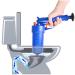 Cleaner Sewer Pipe Dredging Device Pneumatic Type Toilet Kitchen Floor Drain Blaster with Four Plugs Blue