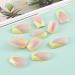 Sethexy French False Nail Set - Nude Pink Yellow Squoval Medium Fake Nails Press On 24Pcs Acrylic Art Tips for Women and Girls - Buy Online on GoSupps.com