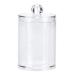 Wabper box hard-wearing transparent cotton pad holder desktop accessories swab round box acrylic cosmetics earrings for haulpades cotton pads