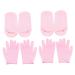 FRCOLOR 4 Pairs Exfoliating Mask Hand Moisturizing Gloves Womens Socks Hand Mask Glove Cotton Gloves for Lotion Socks Overnight Foot Moisturizing Socks Gel Gloves Feet Miss Essential Oil