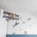 Hallux Children's Room Decoration Lamp - Wooden Ceiling Light for Girls & Kids Small Aircraft Design in Gray/Natural Wood - Buy Online on GoSupps.com