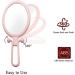 Bzwyonst 10X Handheld Magnifier Double Sided Folding Makeup Mirror Portable Handheld Mirror with Adjustable Handle(Pink) - Buy Online on GoSupps.com
