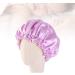 Minkissy Kids Satin Bonnet | Double Layered Sleep Cap Night Hat for Baby Children | Adjustable Elastic | Toddler Sleepwear Accessory in Purple - Buy Online on GoSupps.com