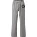 Men's Grey Cotton Linen Cargo Pants | Elastic Drawstring Waist | XX-Large - Buy Online on GoSupps.com