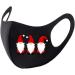 Deholifer 8-Piece Cotton Adult Christmas Fabric Masks - Breathable Washable Adjustable Mouth & Nose Protection in Black - Buy Online on GoSupps.com