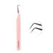 TDANCE Lash Tweezers For Eyelash Extensions Fiber Tip Lash Tweezers 90 Degeree Thin Lash Extension Tweezers Volume Lash Tweezers Stainless Steel (90 Degeree Thin Tweezer-Pink-T3 1Pcs) 1 Pcs 90 Degeree Thin Tweezer-pink-t...