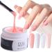 15 ml Clear Builder Nail Gel Nail Extension Gel Long Lasting Nail Gel Repair for Professional Salon Technician Starter DIY Salon Design Light Pink