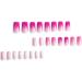 FEIlei 24Pcs Long Press on Nails Coffin French Fake Nails Tip Gradient Acrylic Nails Glossy False Nails for Women Girls - Buy Online on GoSupps.com