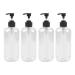 Cenben 4 pieces 500ml soap dispenser made of PET plastic pumping pumping shampoo bottle of empty bottles soap dispenser bottles Hand pump soap foam dispenser transparent household hand soap container