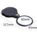 Foldable Leather Pocket Loupe Portable Round Reading Magnifier 10X Glass Lens Small with Black Cover Case for Shopping Better Life - Buy Online on GoSupps.com