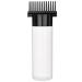 Root Comb Applicator Bottle 180ml Hair Oil Applicator Bottle Brush For Hair Dye Bottle Applicator Brush With Graduated Scale Comb Hairdressing Coloring Styling Tool Black Head And White Background black head +clear body