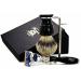 3 Pc Men's Shaving Kit | 5 Edge Razor Silver Tip Badger Hair Brush & Stainless Steel Stand - Perfect Grooming Set - Buy Online on GoSupps.com