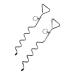 BUSDUGA 4446 Set of 2 mooring spirals for dogs 42cm mooring stake ground anchor leash attachment dog attachment