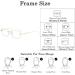 Oversized Rimless Anti-Blue Light Reading Glasses for Women - Fashionable Presbyopia Glasses in Gold Size 1.0+ - Buy Online on GoSupps.com