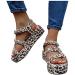 Creev sandals for women wedge heel open toe area ankle straps sexy snake leather flat shape individual band slingbacks sales sandals (multicolored 1 37 EU) multicolor 2 41 EU