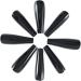 Brishow Halloween Black Long Press on Ballerina Acrylic False Nails for Women and Girls - Buy Online on GoSupps.com