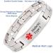 Men's Titanium Medical Grade Customizable Bracelet 22cm - Diabetic Type 2 - International Shipping Available - Buy Online on GoSupps.com