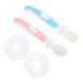 Gleavi 2 sets toothbrush cleaning accessories toy clean clean cleaning brush cleaning tool for baby teeth mouth cleaner for children handheld milk teeth detergent pebbles 1 piece (1 Pack) pink