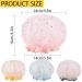 4 Colors Cute Washable Shower Caps for Girls and Women - Reusable, Waterproof, Double Layer Hat for Comfortable Hair Spa and Travel Use - Buy Online on GoSupps.com