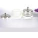 Lot de 2 Gobelets Ronds en Verre Cristal D poli Couvercle en Acier Inoxydable Gobelet Dissolvant pour Vernis Ongles Cup Ongles Ronde pour Manucure Professionnelle et Usage - Buy Online on GoSupps.com