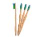 Woobamboo Bamboo Toothbrush 4 Pack - Adult - Soft BPA Free Nylon Bristles - Biodegradable Compostable Vegan