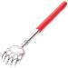 Woso back scratch bear claw telescopic back massage device with soft rubber racks pull-out telescopic back scratches eliminated back itches for humans and pets (red)