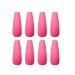 Bufenia Matt Pure Colorful Press On Ballerina Nails - 24 Coffin Full Cover Artificial Nails for Women & Girls (Pink) - Buy Online on GoSupps.com