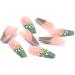 Coffin False Nails Long Fake Nails French Flowers Press on Nails Ballerina Acrylic Stick on Nails 24pcs for Women and Girls (Color : PINK Size : C) - Buy Online on GoSupps.com