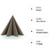 Premium Brown Napkins for Weddings & Celebrations | Prime Guest Airlaid - 50 Pack (40x40 cm Fold) - Buy Online on GoSupps.com