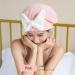 Buy New Super Absorbent Shower Caps - Microfiber Coral Velvet Bow Dry Hair Cap for Wet Hair - Quick Drying Pink Bath Cap - Buy Online on GoSupps.com