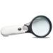 Handheld Magnifier Electronic LED Light HD Optical Lens Old Reading Newspaper Student Expansion Mirror 10X Made in China