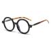 Gleyemor Retro Round Blue Light Glasses for Men Women Vintage Fake Nerd Circle Glasses Costume Cosplay Eyeglasses Black&tortoise 50 Millimeters