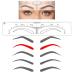 CHOOSE-IT Brow Stamp Tool Stencils 5 Shapes Disposable Adhesive Eyebrow Template 50Pcs - Buy Online on GoSupps.com
