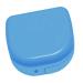 Verdant Touch Denture Case Portable Dustproof Storage Box for Artificial Teeth Sky Blue