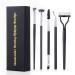 5PCS Eyelash Brush Separator & Comb Set - Prevent Clumping Easy-to-Use Mascara Fan Tools for Perfect Eye Brow Application - Black - Buy Online on GoSupps.com