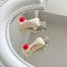 hgnxa Cute Heart&Bone Shape Hairpins Hot Girls Duckbill Hair Clip Spring Hair Clip for Woman Ponytail Side Hair Clip Beige - Buy Online on GoSupps.com
