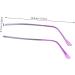 Lurrose Eyeglass Accessories - Replacement Temples & Parts for Myopia & Sunglasses - Purple Metal Leg 14.5x0.7CM - Buy Online on GoSupps.com
