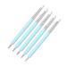 HuiDao 5Pcs Nail Art Dotting Tools Nail Silicone Brush Dual Head UV Gel Dotting Drawing Painting Pen Clay Sculpting Drawing Tools (Blue)
