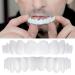 Brigtviee False Teeth 2 Pairs Temporary Cosmetic Dentures Click in Teeth Veneers Confidence Smile Veneers Dentures For Cover Bad Teeth Whitening Tooth Alternative