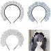 hgnxa Cosplay Maid Hair Hoop Women Elegant Pleated Lace Makeup Headbands for Girl Stage Halloween Performances Headpieces Cotton embroidery - Buy Online on GoSupps.com