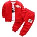 BINIDUCKLING Newborn Baby Boys Coat + Pants + Shirts Clothes Sets Toddlers Casual 3 Pieces Outfits 3-4 Years Red