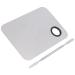 Metal Mixing Palette with Spatula Professional Makeup Artist Stainless Steel Beauty Makeup Master