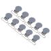 Buy 10 Metal Pacifier Clips - Round Chain Clips for Babies & Toddlers (Gray) - Durable Dummy Nipple Holders International Shipping Available - Buy Online on GoSupps.com
