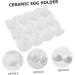 Angoily 12 Egg Tray Egg Case Holder Chicken Egg Dispenser Refrigerator Egg Holder White Ceramics Food Glass - Buy Online on GoSupps.com