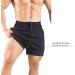 Gaglg Men's 5 Running Shorts 2 Pack - Quick Dry Athletic Gym Shorts with Zipper Pockets - Medium Black/Green - Buy Online on GoSupps.com