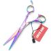 6.0 inch hair scissors set hair cutting scissors & thinning scissors with razor&comb in 1 set (Rainbow) - Buy Online on GoSupps.com