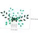 DOITOOL Hair Accessories for Women Rhinestone for Hair Rhinestone Hair Side Comb Updo Hair Accessories Wedding Headpiece for Bride Green Hair Accessories Women's Wild Hair Comb Crystal - Buy Online on GoSupps.com