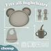 Chomp Suction Plate Baby Weaning Set with Toddler Cutlery, Suction Bowl & Cup - Sage Green | Silicone Bib Tableware for Baby Feeding - Buy Online on GoSupps.com
