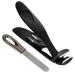Nail Clippers for Thick Toenails Nail Clippers for Seniors Portable Nail Clippers with Angled Head - Anti-Splash Fingernail Clippers Wide Mouth Nail Clippers Toenail Clippers with B Black Suit