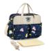 Kamay's Waterproof Mummy Shoulder Diaper Bag Chic Nappy Changing Bag Tote/Messenger Style Large Lightweight High-density Glossy Nylon Fabric with Changing Mat (DarkBlue Unicorn Rainbow) Dark Blue Unicorn Rainbow